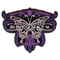 Myrtle Beach 2014 Patch Purple Butterfly